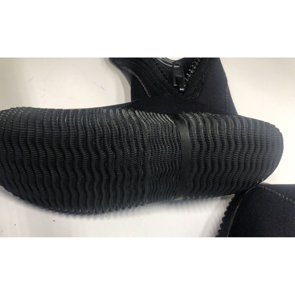 Deep See Black Zip Up Scuba Shoes Boots Zipper Swimming Diving Sea Size 5 - Picture 4 of 5